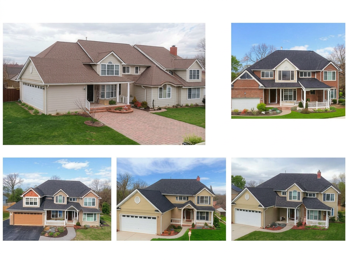 Before and after roof replacement project